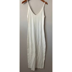 DISSH Slip Dress Womens Size XXL Off White Knit Maxi Spaghetti Strap V Neck